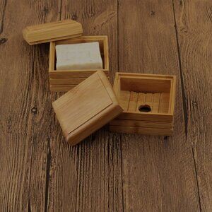4 bamboo soap dish holders